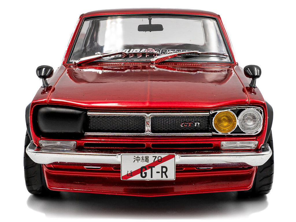 1970 Nissan Skyline (C10) Hakosuka RHD (Right Hand Drive) Red Metallic 1/18 Diecast Model Car by Solido-3