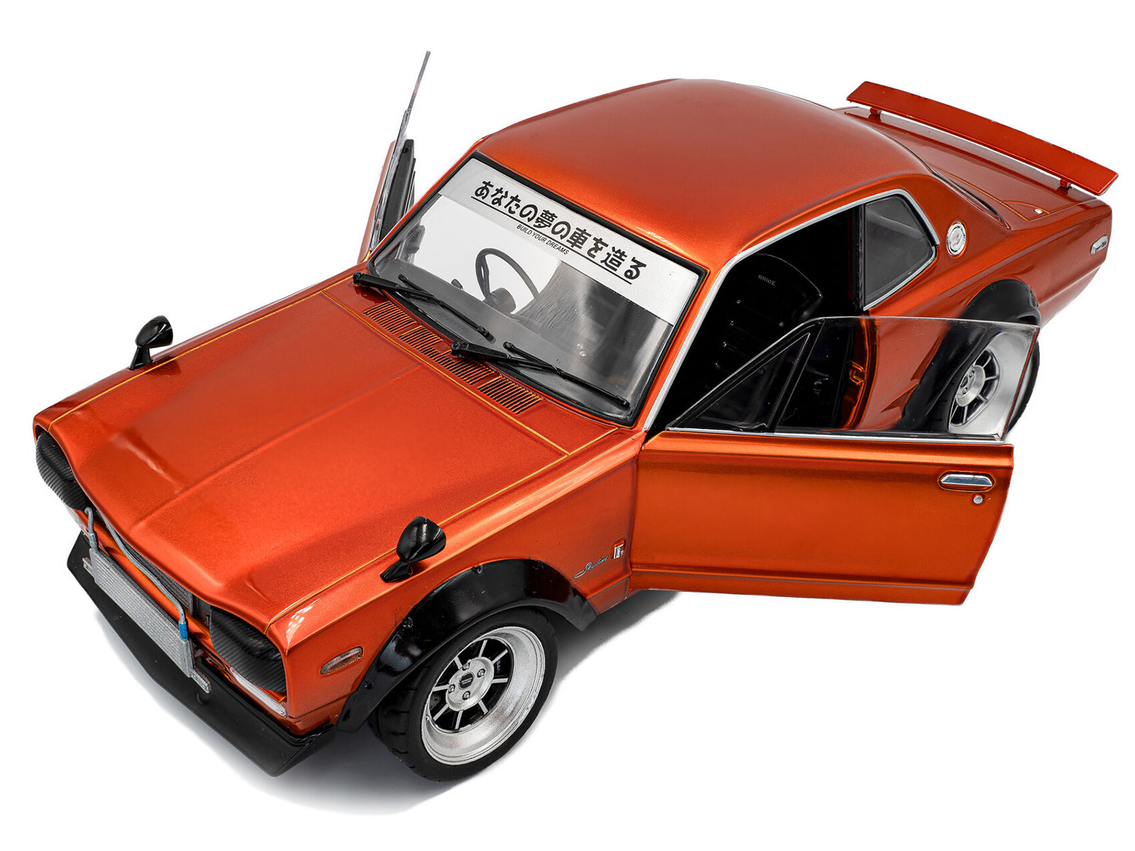 1970 Nissan Skyline (C10) Hakosuka RHD (Right Hand Drive) Orange Metallic 1/18 Diecast Model Car by Solido