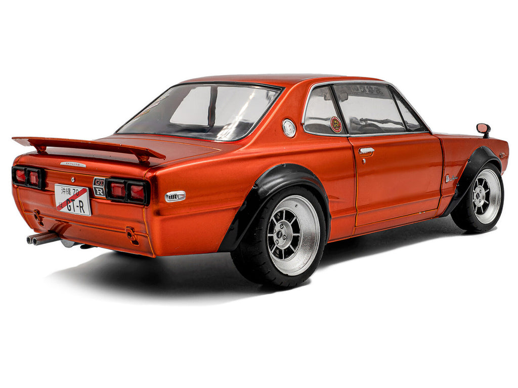 1970 Nissan Skyline (C10) Hakosuka RHD (Right Hand Drive) Orange Metallic 1/18 Diecast Model Car by Solido-1