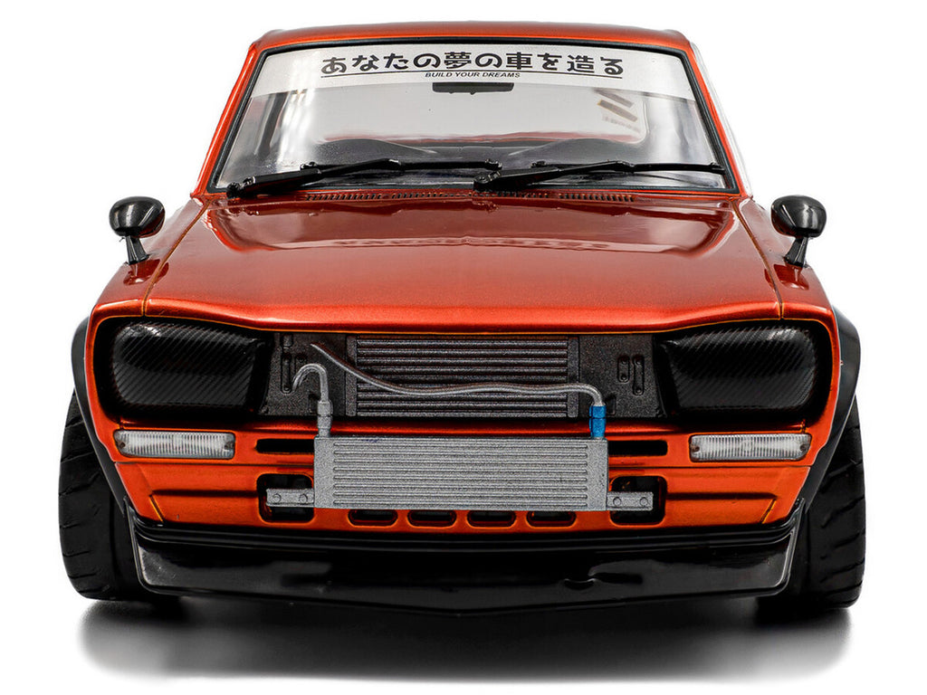 1970 Nissan Skyline (C10) Hakosuka RHD (Right Hand Drive) Orange Metallic 1/18 Diecast Model Car by Solido-3