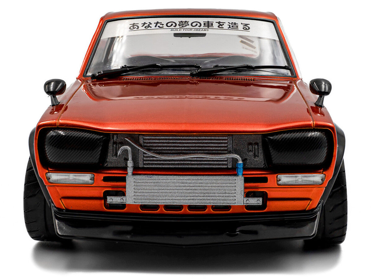 1970 Nissan Skyline (C10) Hakosuka RHD (Right Hand Drive) Orange Metallic 1/18 Diecast Model Car by Solido-3