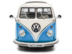 1962 Volkswagen T1 Samba Bus Baby Blue and White 1/18 Diecast Model Car by Solido-0