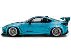 2024 Toyota GR86 LBWK Body Kit RHD (Right Hand Drive) Baby Blue with Black Top 1/18 Diecast Model Car by Solido-0