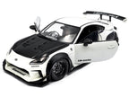 2024 Toyota GR86 LBWK Body Kit RHD (Right Hand Drive) Pearl White with Carbon Hood 1/18 Diecast Model Car by Solido-2