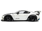 2024 Toyota GR86 LBWK Body Kit RHD (Right Hand Drive) Pearl White with Carbon Hood 1/18 Diecast Model Car by Solido-0