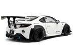 2024 Toyota GR86 LBWK Body Kit RHD (Right Hand Drive) Pearl White with Carbon Hood 1/18 Diecast Model Car by Solido-3
