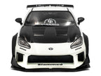 2024 Toyota GR86 LBWK Body Kit RHD (Right Hand Drive) Pearl White with Carbon Hood 1/18 Diecast Model Car by Solido-1