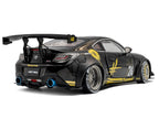 2024 Toyota GR86 Liberty Walk Body Kit RHD (Right Hand Drive) #24 Black with Gold Graphics 1/18 Diecast Model Car by Solido-0