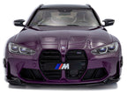 2024 BMW M3 Competition M xDrive Touring Twilight Purple Pearl Metallic with Black Top 1/18 Diecast Model Car by Solido