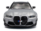 2024 BMW M3 Competition M xDrive Touring Frozen Pure Gray Metallic with Black Top 1/18 Diecast Model Car by Solido-4