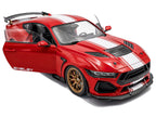 2024 Ford Shelby Mustang Super Snake Race Red with White Stripes 1/18 Diecast Model Car by Solido-1