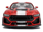 2024 Ford Shelby Mustang Super Snake Race Red with White Stripes 1/18 Diecast Model Car by Solido-4
