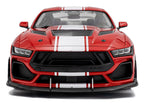 2024 Ford Shelby Mustang Super Snake Race Red with White Stripes 1/18 Diecast Model Car by Solido
