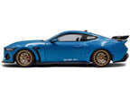 2024 Ford Shelby Mustang Super Snake Grabber Blue Metallic with Black Stripes 1/18 Diecast Model Car by Solido-2