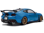 2024 Ford Shelby Mustang Super Snake Grabber Blue Metallic with Black Stripes 1/18 Diecast Model Car by Solido-3
