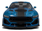2024 Ford Shelby Mustang Super Snake Grabber Blue Metallic with Black Stripes 1/18 Diecast Model Car by Solido
