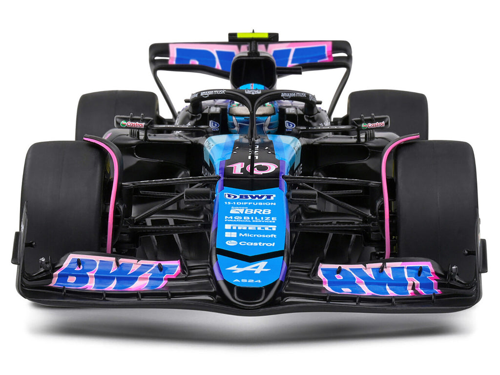 Alpine A524 #10 Pierre Gasly "BWT" Formula One F1 Monaco GP (2024) "Competition" Series 1/18 Diecast Model Car by Solido-3