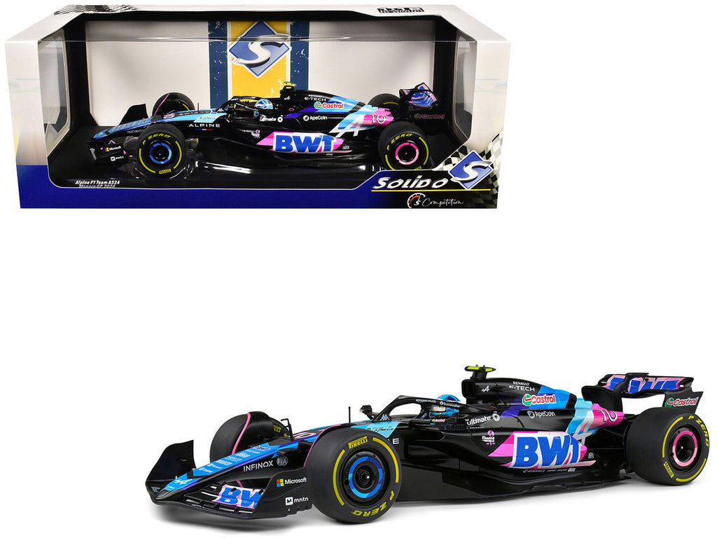 Alpine A524 #10 Pierre Gasly "BWT" Formula One F1 Monaco GP (2024) "Competition" Series 1/18 Diecast Model Car by Solido-4