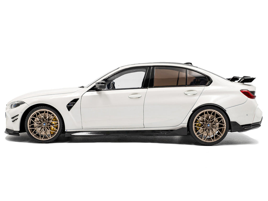 2024 BMW M3 Competition Alpine White with Carbon Top 1/18 Diecast Model Car by Solido-0