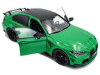 2024 BMW M3 Competition Signal Green with Carbon Top 1/18 Diecast Model Car by Solido-1
