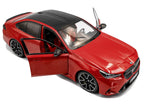 2025 BMW M5 Fire Red with Black Top 1/18 Diecast Model Car by Solido-3