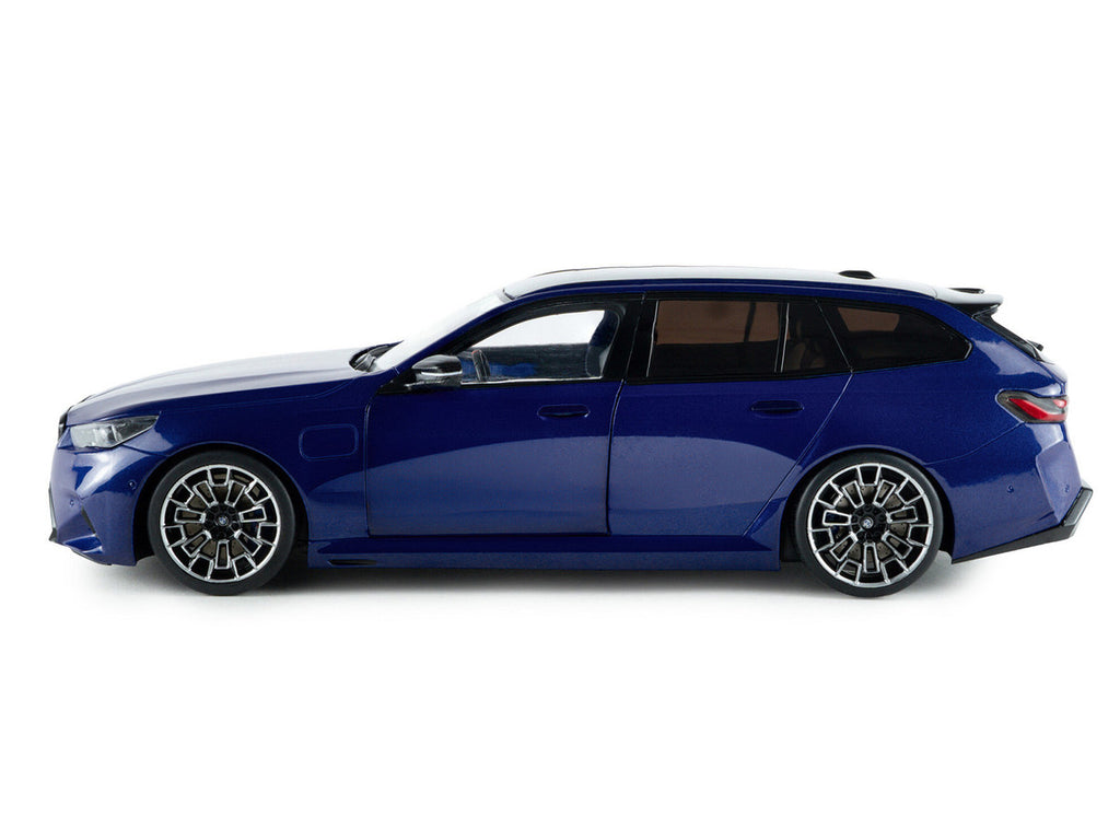 2025 BMW M5 Touring Marina Bay Blue Metallic with Black Top 1/18 Diecast Model Car by Solido-0