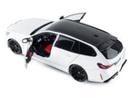2025 BMW M5 Touring Alpine White with Black Top 1/18 Diecast Model Car by Solido-3