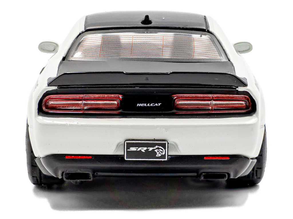 2020 Dodge Challenger SRT Hellcat Redeye Widebody White Knuckle with Matt Black Hood and Top 1/43 Diecast Model Car by Solido-2