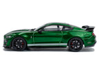 2020 Ford Mustang Shelby GT500 Fast Track Eruption Green Metallic with White Stripes 1/43 Diecast Model Car by Solido