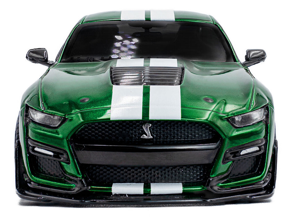 2020 Ford Mustang Shelby GT500 Fast Track Eruption Green Metallic with White Stripes 1/43 Diecast Model Car by Solido-3