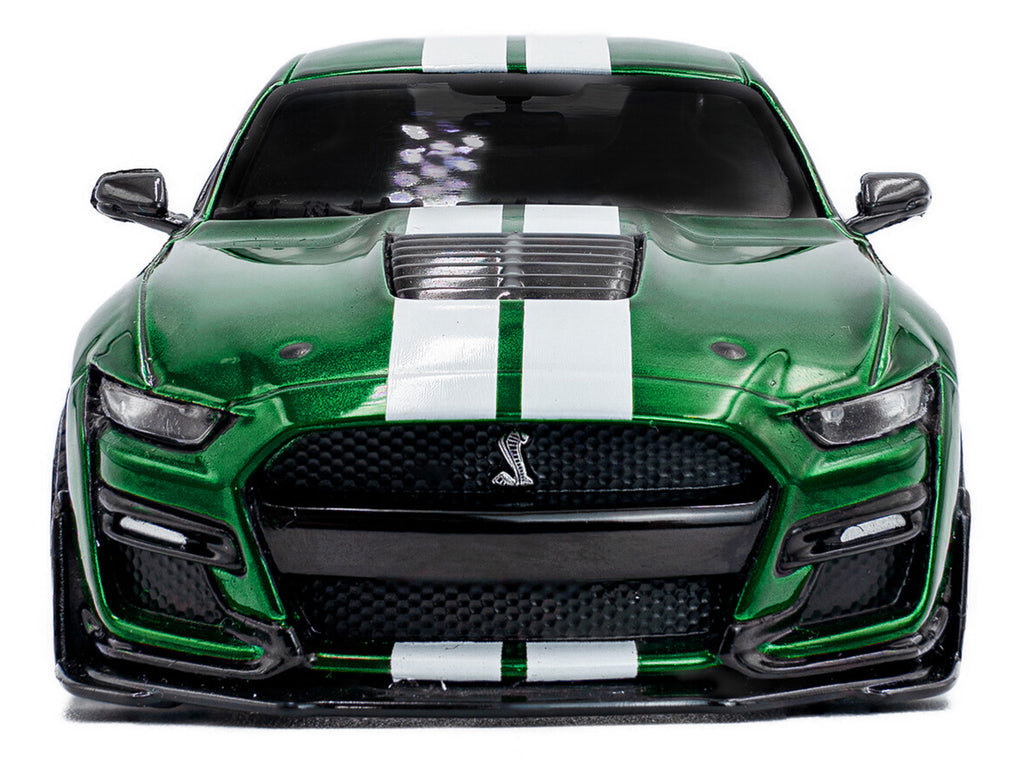 2020 Ford Mustang Shelby GT500 Fast Track Eruption Green Metallic with White Stripes 1/43 Diecast Model Car by Solido