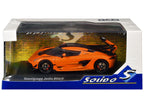 Koenigsegg Jesko Attack Tang Orange Metallic with Black Stripes 1/43 Diecast Model Car by Solido-1