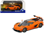 Koenigsegg Jesko Attack Tang Orange Metallic with Black Stripes 1/43 Diecast Model Car by Solido-2