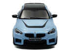 2023 BMW M2 M Performance Zandvoort Blue with Black Top 1/43 Diecast Model Car by Solido-0