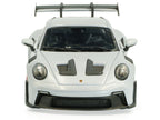 2023 Porsche 911 (992) GT3 RS Ice Gray Metallic with Pyro Red Stripes 1/43 Diecast Model Car by Solido-2
