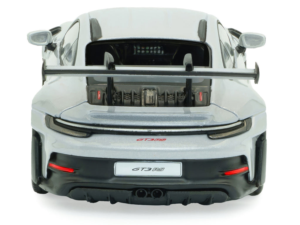 2023 Porsche 911 (992) GT3 RS Ice Gray Metallic with Pyro Red Stripes 1/43 Diecast Model Car by Solido-3