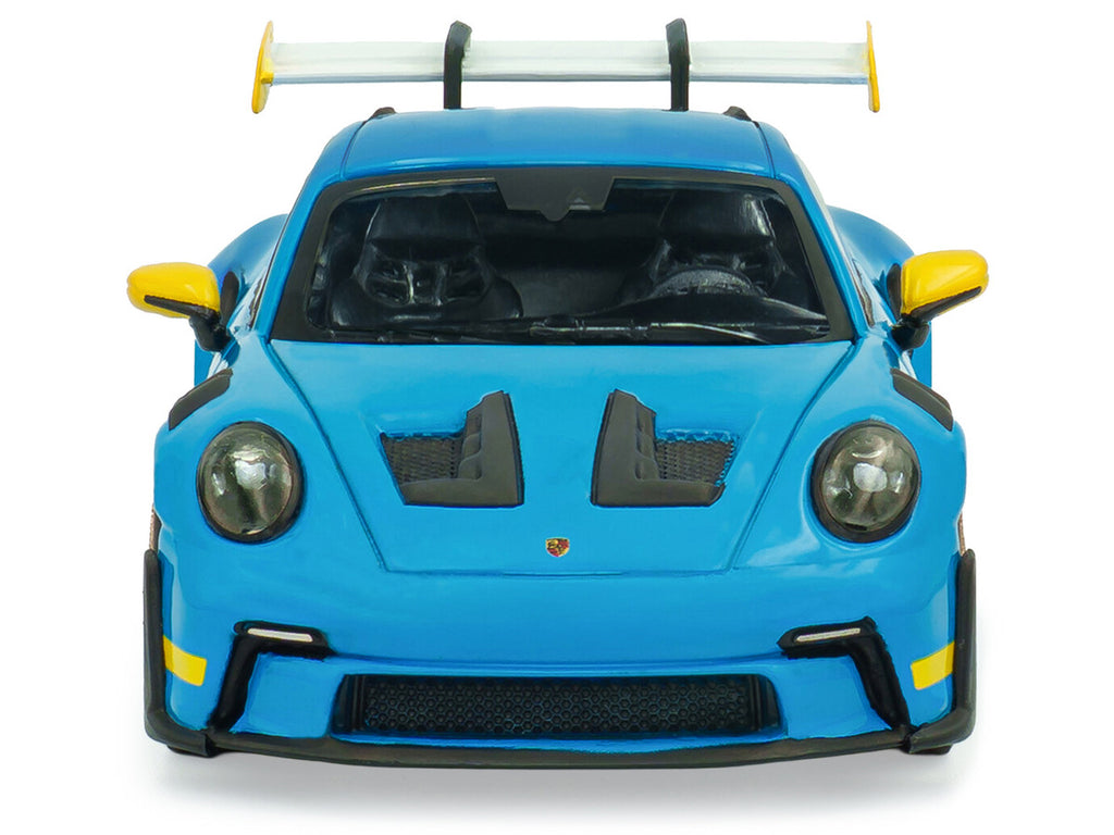 2023 Porsche 911 (992) GT3 RS "Tribute to 24 Hours of Daytona 2003" Riviera Blue with Yellow Stripes 1/43 Diecast Model Car by Solido-0