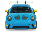 2023 Porsche 911 (992) GT3 RS "Tribute to 24 Hours of Daytona 2003" Riviera Blue with Yellow Stripes 1/43 Diecast Model Car by Solido-0
