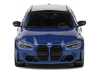 2023 BMW M3 Touring (G81) Competition San Marino Blue Metallic with Black Top 1/43 Diecast Model Car by Solido-3