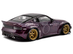 2022 Nissan Pandem Fairlady Z RHD (Right Hand Drive) Purple Metallic with Black Top 1/43 Diecast Model Car by Solido-1