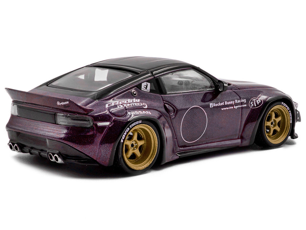 2022 Nissan Pandem Fairlady Z RHD (Right Hand Drive) Purple Metallic with Black Top 1/43 Diecast Model Car by Solido-1