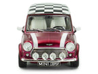 1997 Mini Cooper Sport Purple Metallic with White Stripes and Checkered Top 1/43 Diecast Model Car by Solido-2