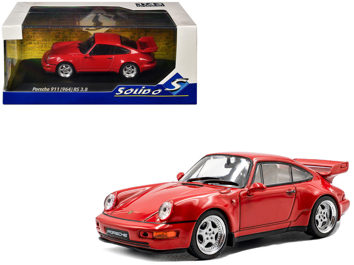 1994 Porsche 911 (964) RS 3.8 Guards Red 1/43 Diecast Model Car by Solido-4