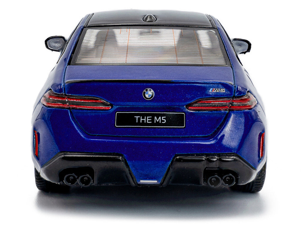 2024 BMW M5 Sedan Marina Bay Blue Metallic with Black Top 1/43 Diecast Model Car by Solido-2