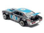 Datsun Laurel C130 RHD (Right Hand Drive) #15 Raw Metal with Blue Stripes "APA XPO 2025 Exclusive" 1/64 Diecast Model Car by Pop Race-3