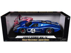 Ford GT MK IV #4 Blue L. Ruby - D. Hulme 24 Hours of Le Mans (1967) 1/18 Diecast Model Car by Shelby Collectibles-1