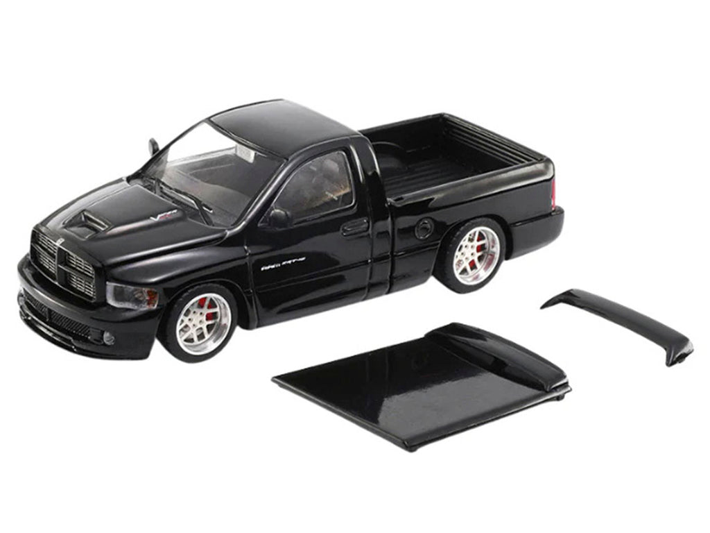 2003 Dodge Ram SRT-10 Pickup Truck Black 1/64 Diecast Model Car by Shoom64 Models-2