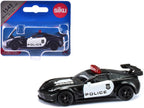 Chevrolet Corvette ZR1 Police Car Black and White Diecast Model Car by Siku-3