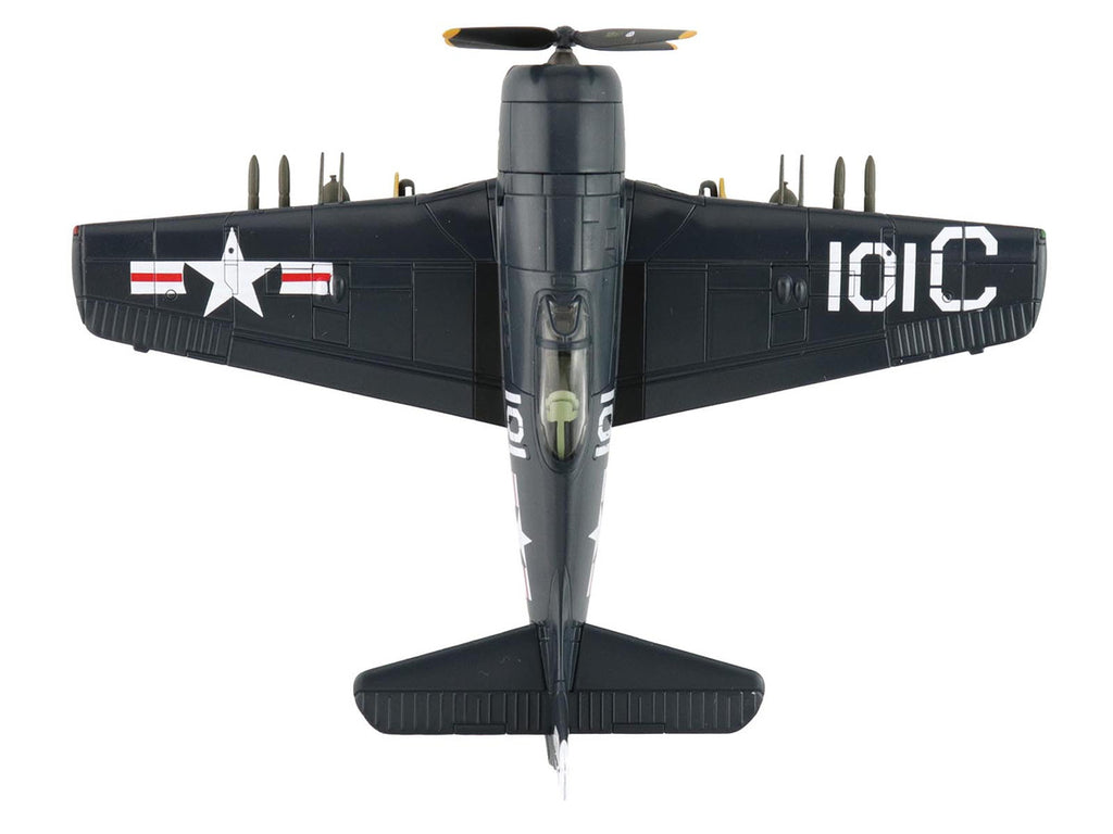 Grumman F8F-2 Bearcats Fighter Aircraft "121717 VF-61 Jolly Rogers" (1949) United States Navy "SkyMax Flying Heroes" Series 1/72 Diecast Model by Hobby Master-3
