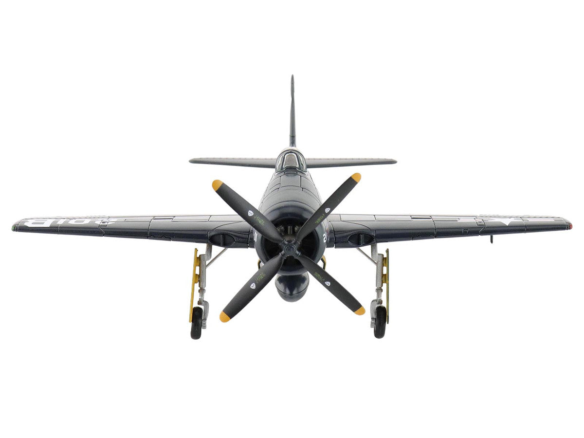 Grumman F8F-2P Bearcats Fighter Aircraft "121714 Duxford (Restored Plane)" (2014) United States Navy "SkyMax Flying Heroes" 1/72 Diecast Model by Hobby Master-0